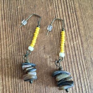 *5 For $20***Ladies Yellow Dangle Earrings, Handmade Ladies Earrings